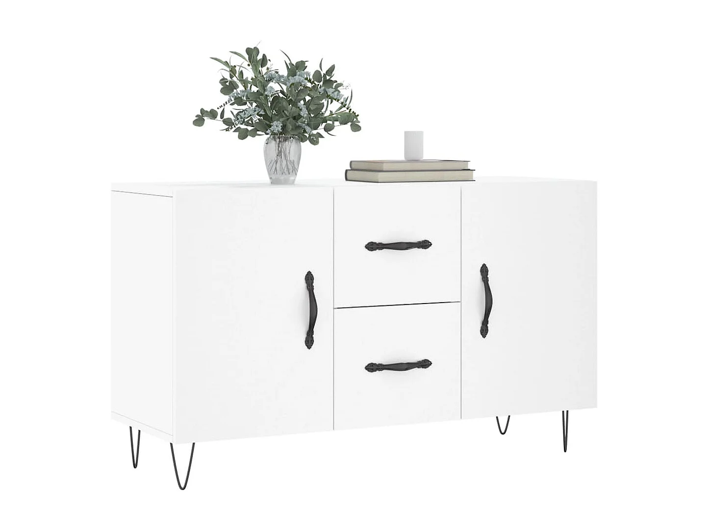 Buffet blanc 100x36x60 cm bois d'ingénierie