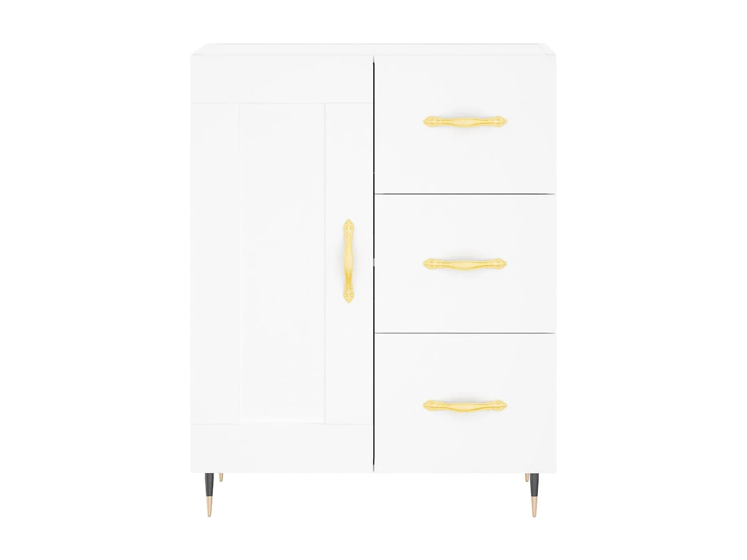 Wit hoog dressoir 69,5x34x180 cm Technisch hout