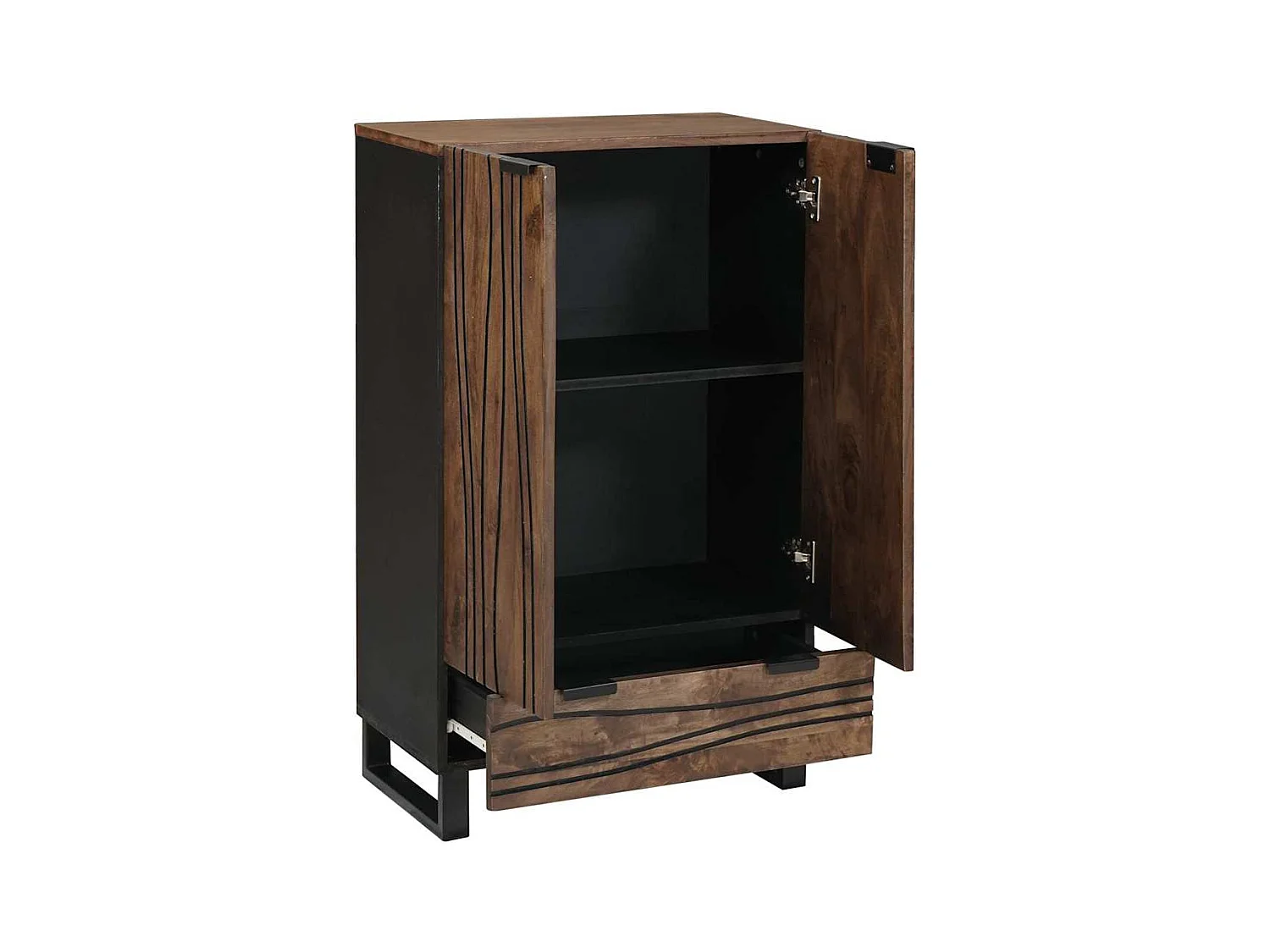 Credenza 60x33,5x100 cm in legno massello di mango