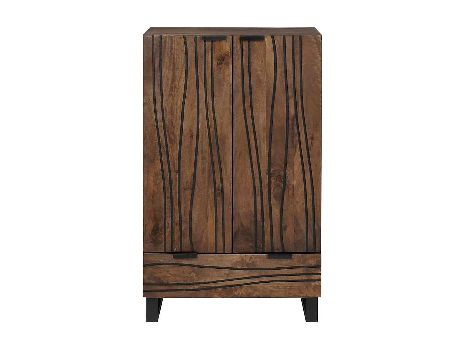 Highboard 60x33.5x100 cm en bois massif mangue