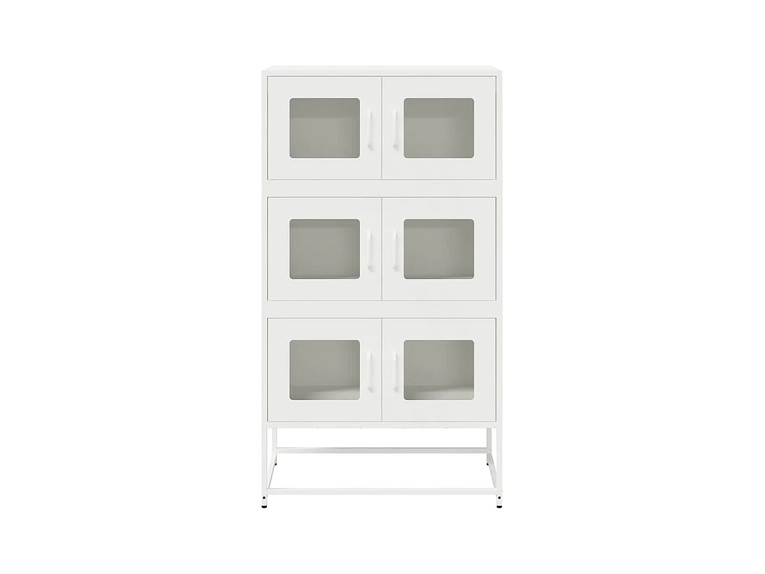 Buffet haut blanc 68x39x123 cm acier