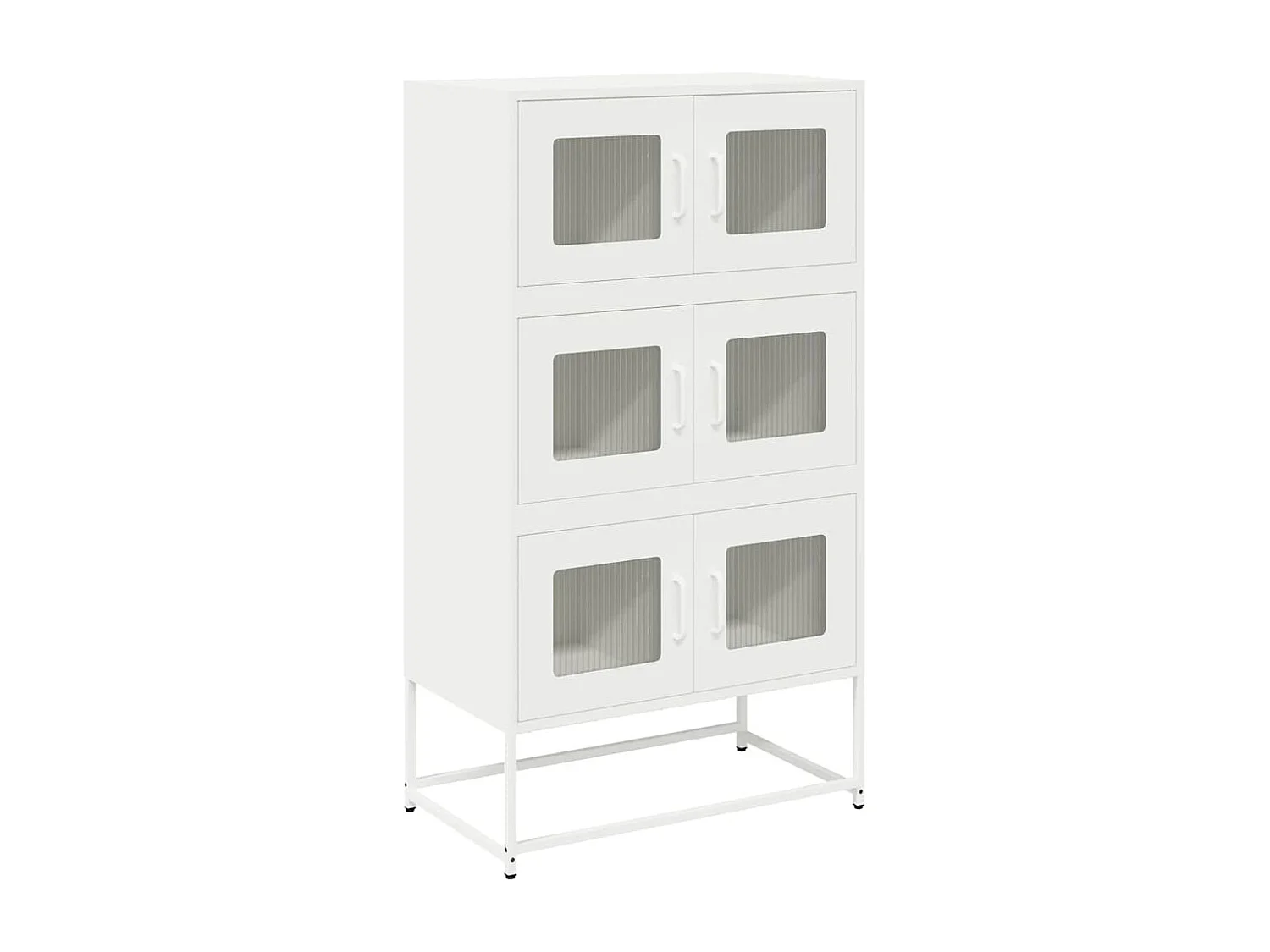 Buffet haut blanc 68x39x123 cm acier
