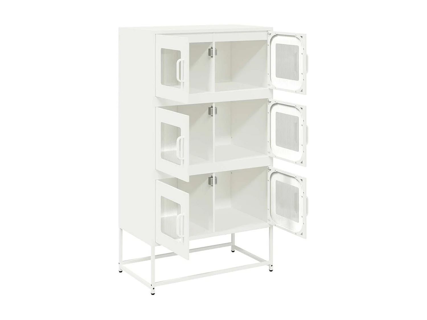 Buffet haut blanc 68x39x123 cm acier