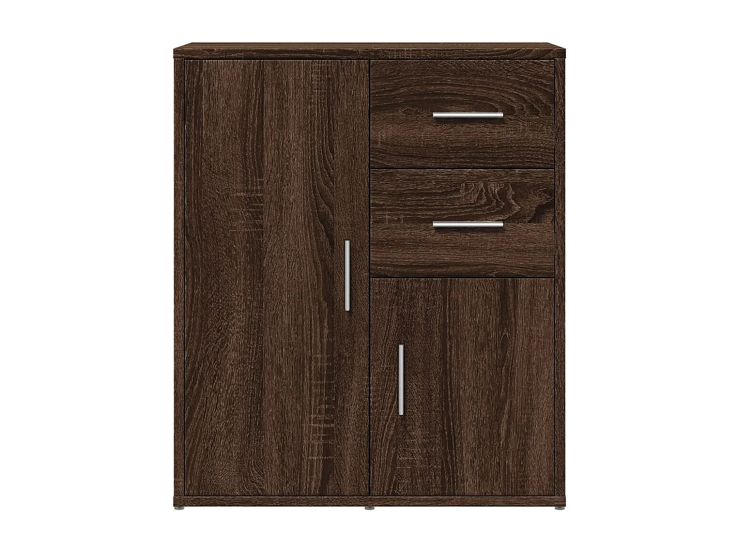 Credenze 2 pezzi rovere marrone 60x31x70 cm legno ingegnerizzato