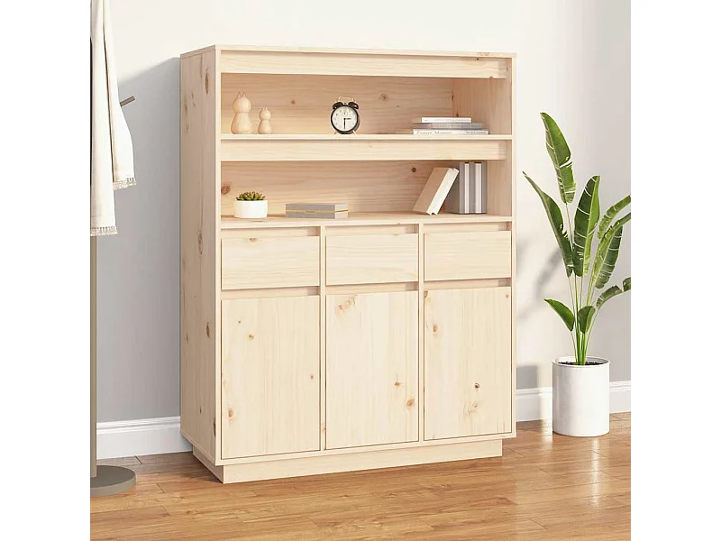 Buffet haut 89x40x116,5 cm Bois massif de pin