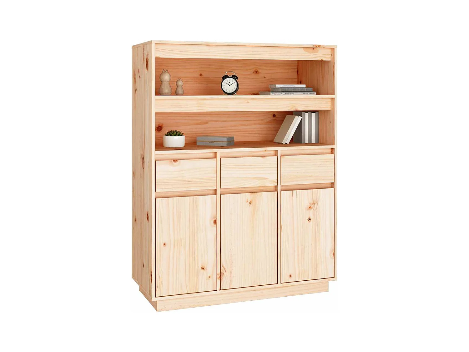 Buffet haut 89x40x116,5 cm Bois massif de pin