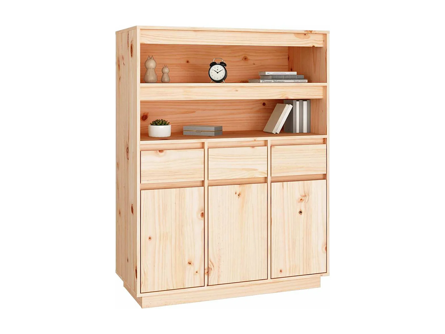 Buffet haut 89x40x116,5 cm Bois massif de pin