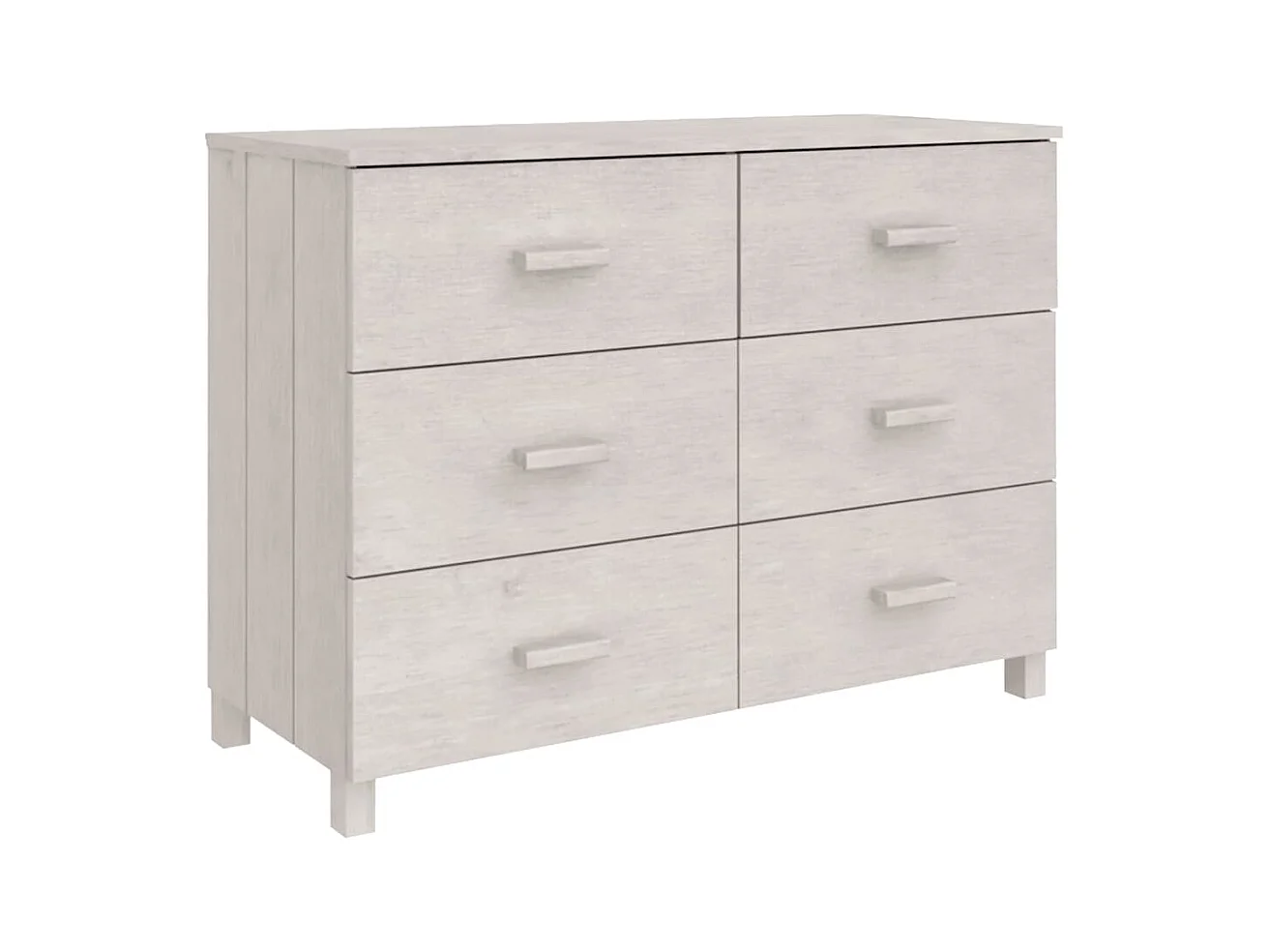 Buffet MOLDE Blanc 113x40x80 cm Bois massif de pin