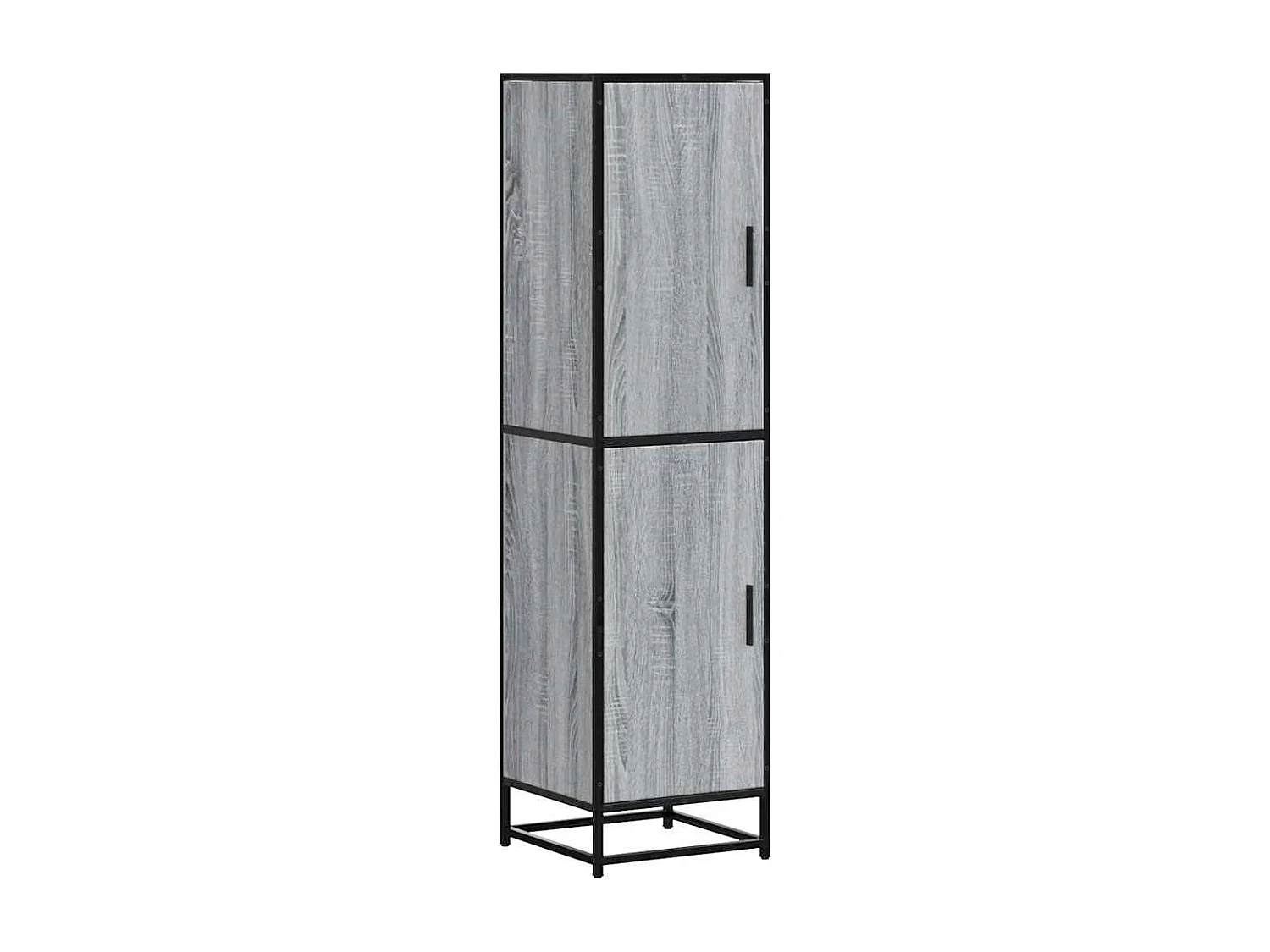 Buffet haut sonoma gris 35,5x35x139 cm bois d'ingénierie métal