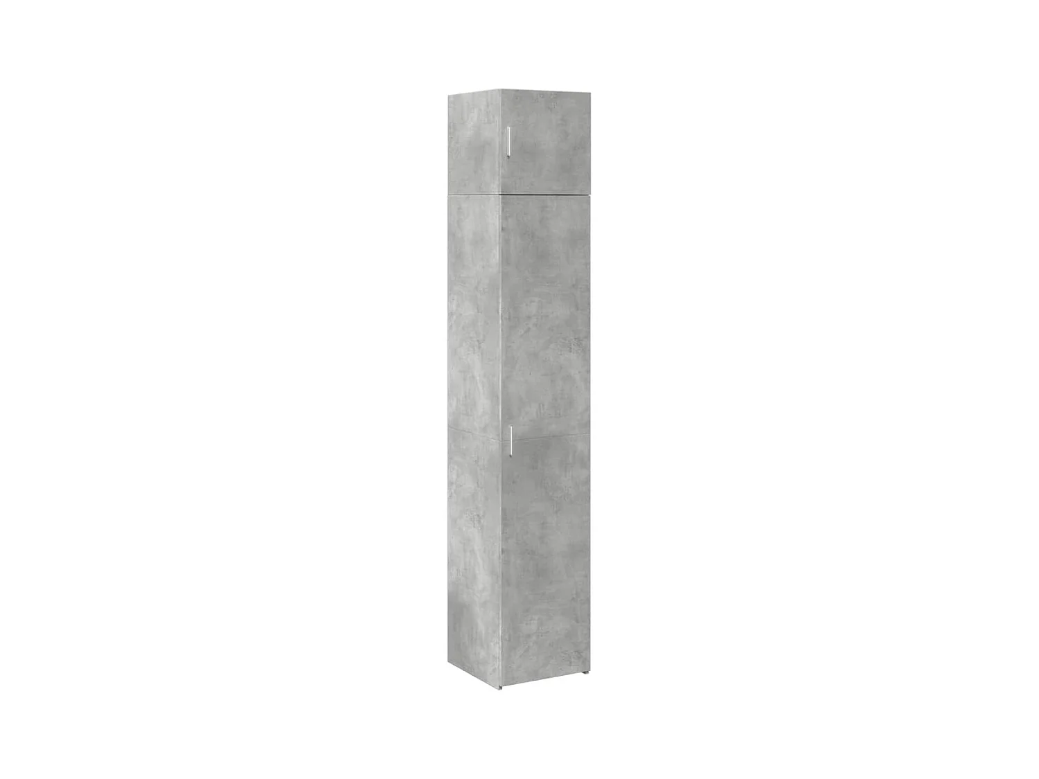 Armoire de rangement mince gris béton 40x42,5x225 cm