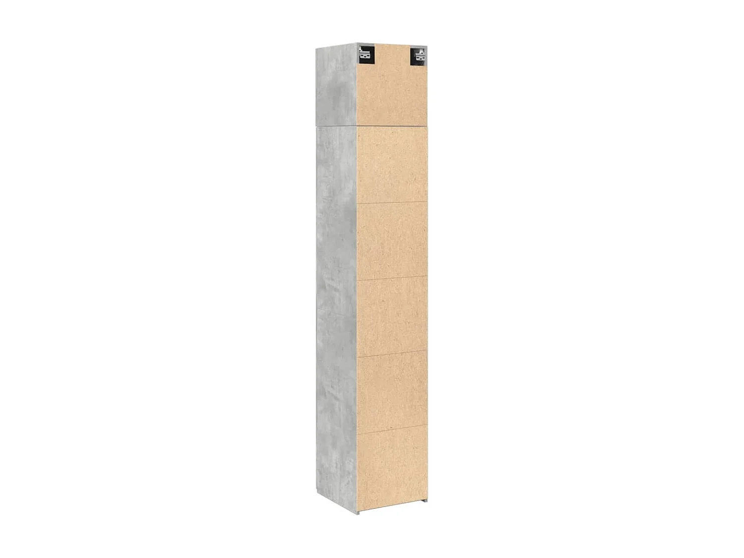 Armoire de rangement mince gris béton 40x42,5x225 cm