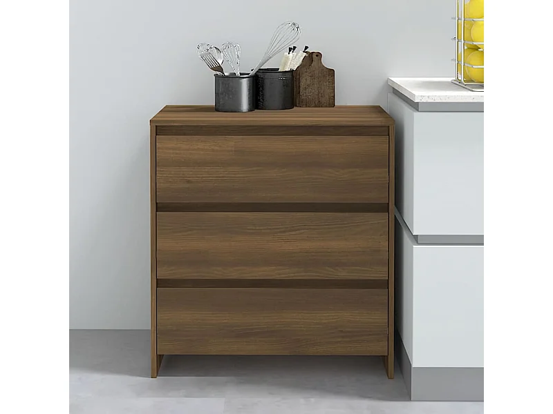 Aparador Roble Marrón 70x41x75 cm Madera de ingeniería