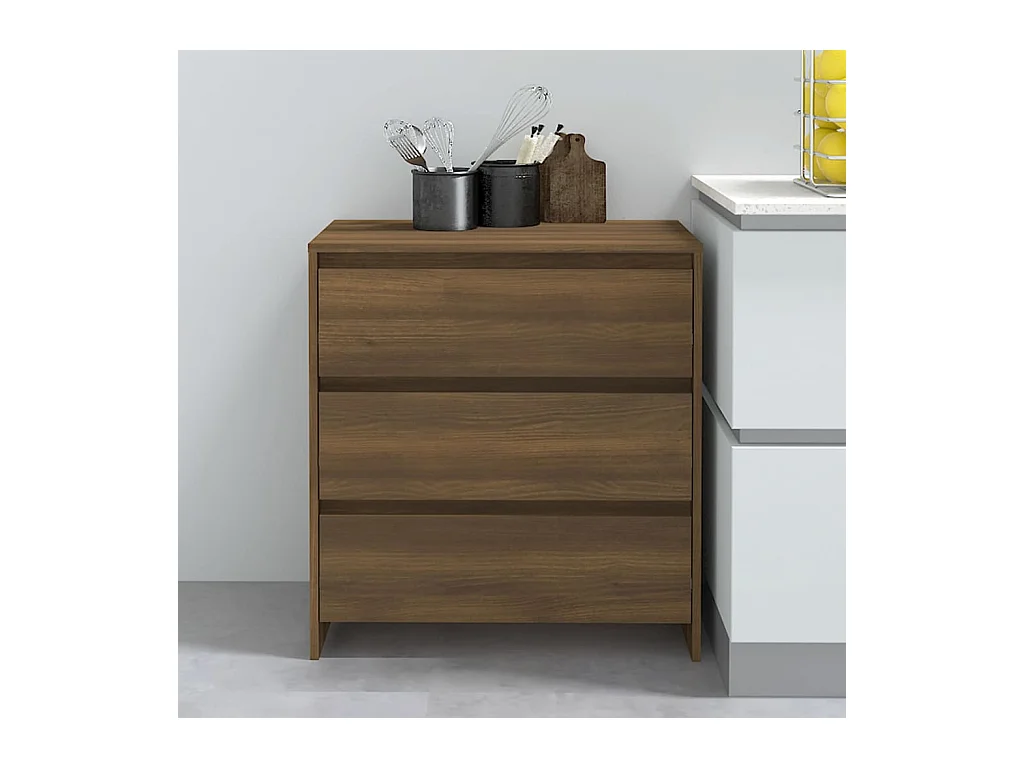 Buffet Chêne marron 70x41x75 cm Bois d'ingénierie