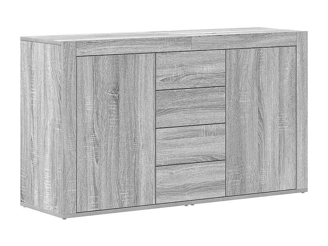 Sonoma Gray Dressoir van bewerkt hout, 120 x 36 x 69 cm