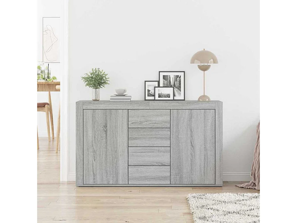Sonoma Gray Dressoir van bewerkt hout, 120 x 36 x 69 cm