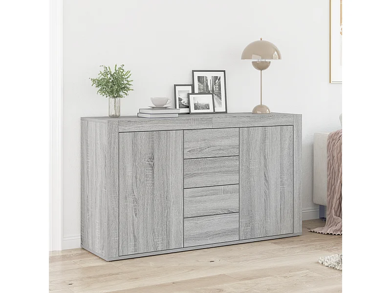 Sonoma Gray Dressoir van bewerkt hout, 120 x 36 x 69 cm