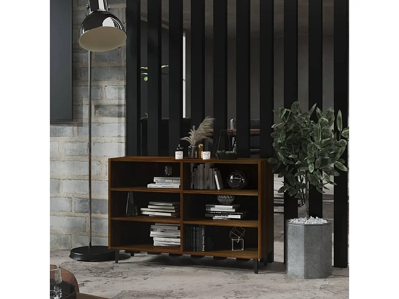 Bruin eiken dressoir 103,5x35x70 cm bewerkt hout