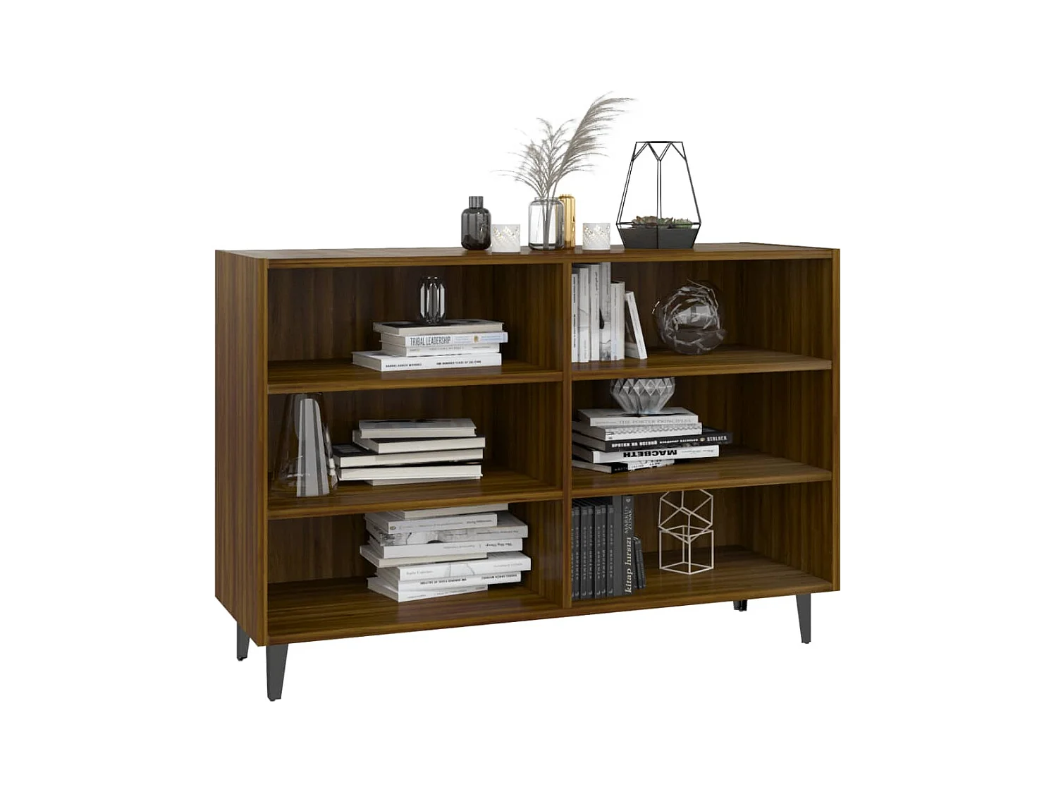 Bruin eiken dressoir 103,5x35x70 cm bewerkt hout