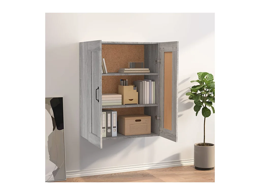 Armoire murale suspendue Sonoma gris 69,5x32,5x90 cm