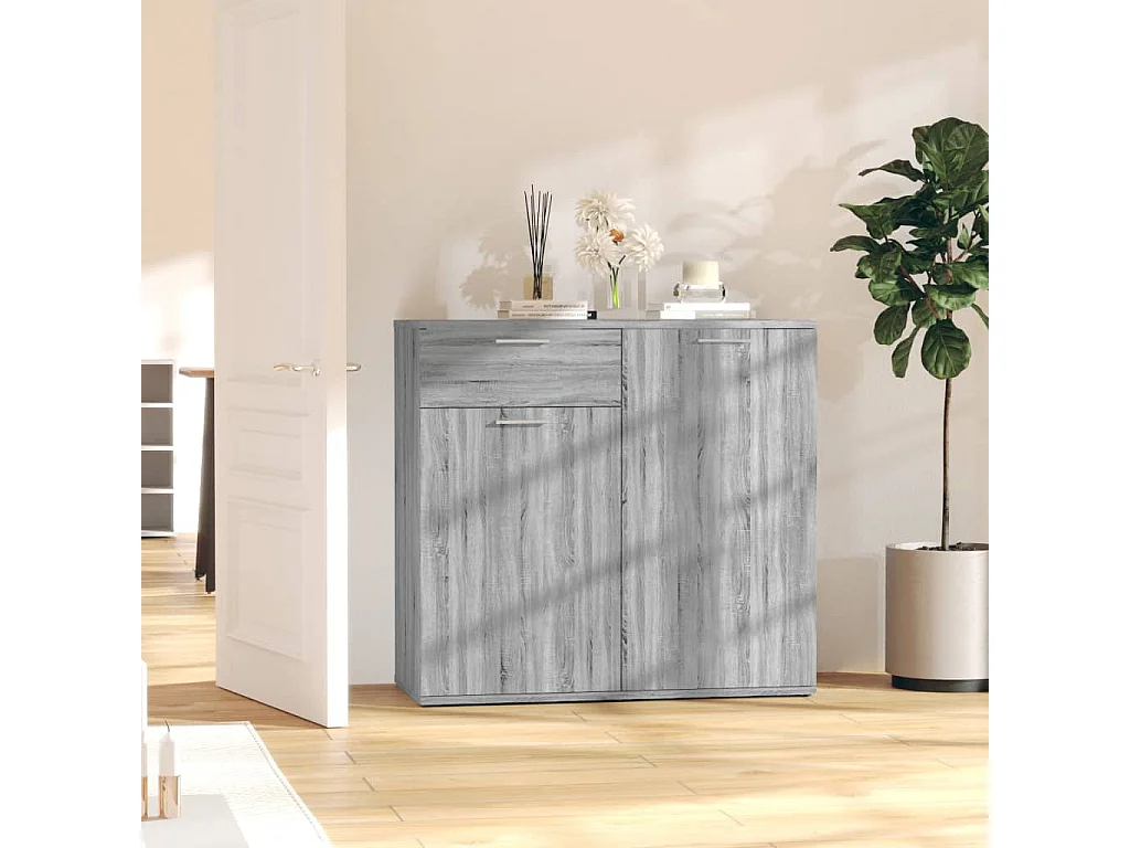 Buffet Sonoma gris 80x36x75 cm Bois d'ingénierie