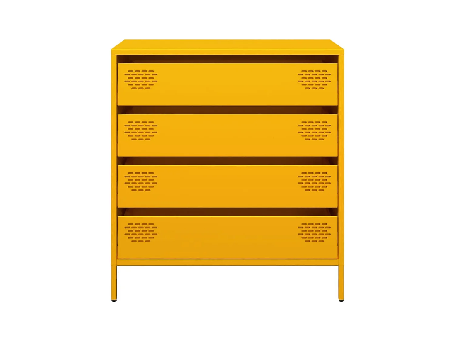 Buffet jaune moutarde 68x39x73,5 cm acier laminé à froid