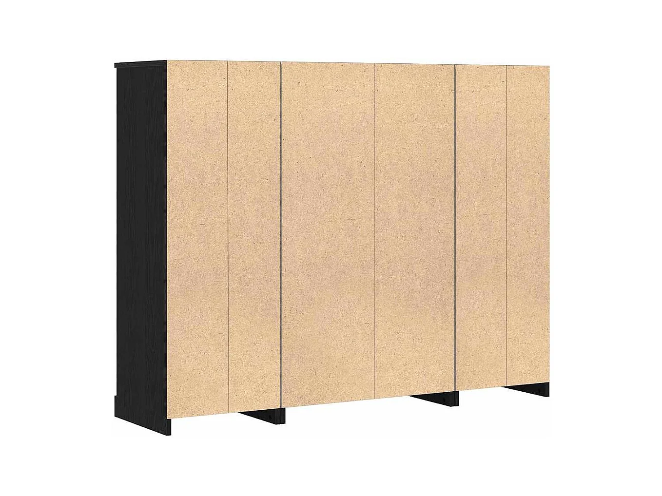 Buffet en Chêne Noir 132x35,5x103,5 cm en Bois d'Ingénierie