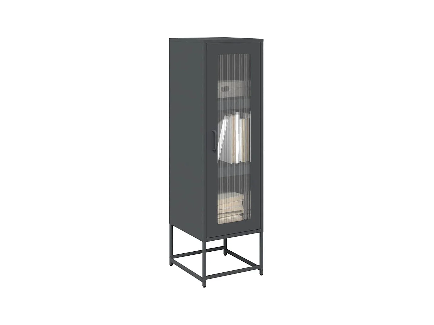 Buffet haut anthracite 36x39x123 cm acier laminé à froid