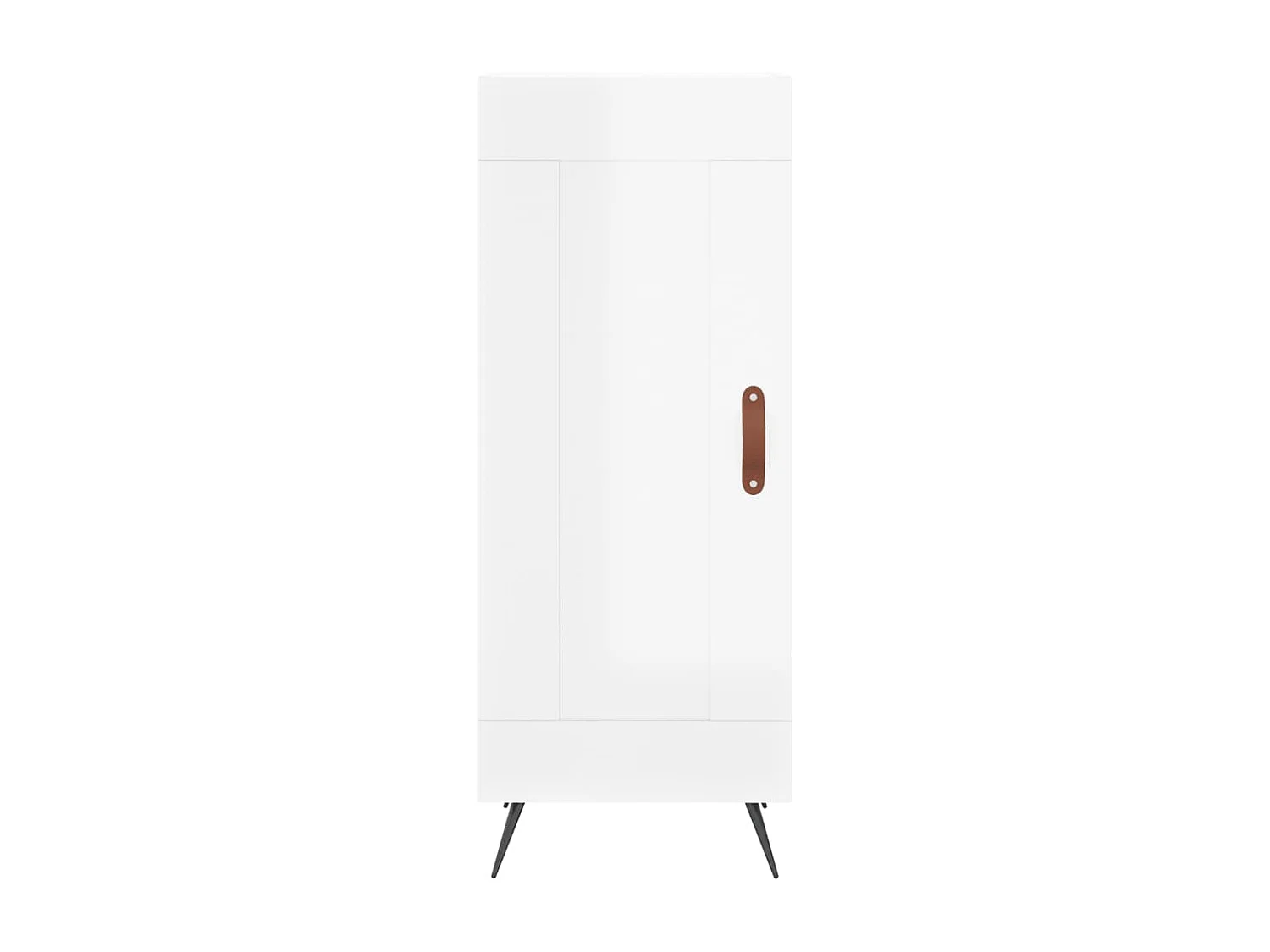 Buffet Blanc brillant 34,5x34x90 cm Bois d'ingénierie