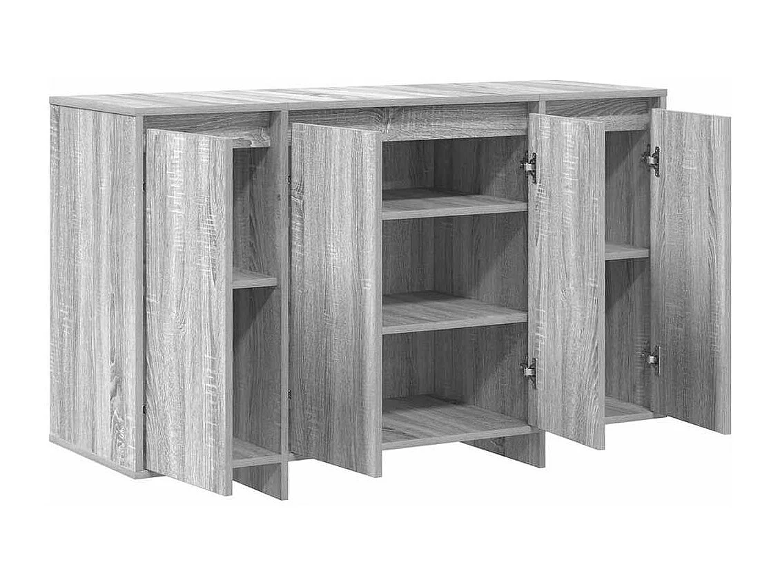 Sideboard aus Sonoma-Holzwerkstoff, Grau, 120 x 41 x 75 cm