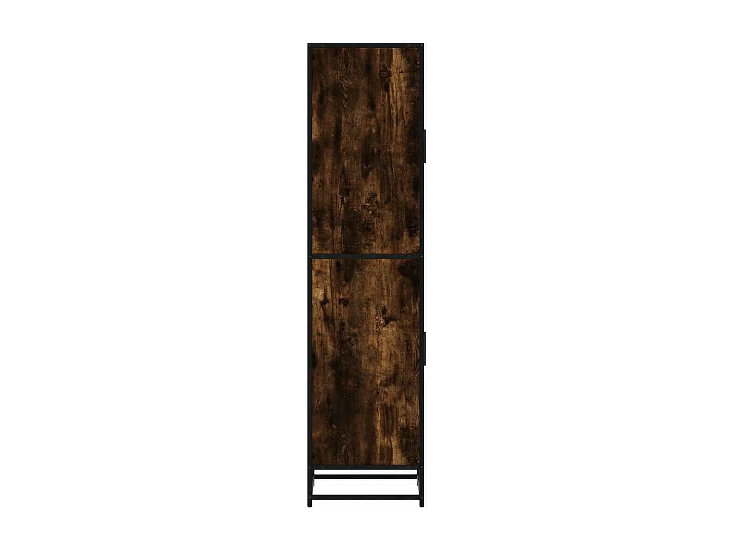 Buffet haut chêne fumé 35,5x35x139 cm bois d'ingénierie métal