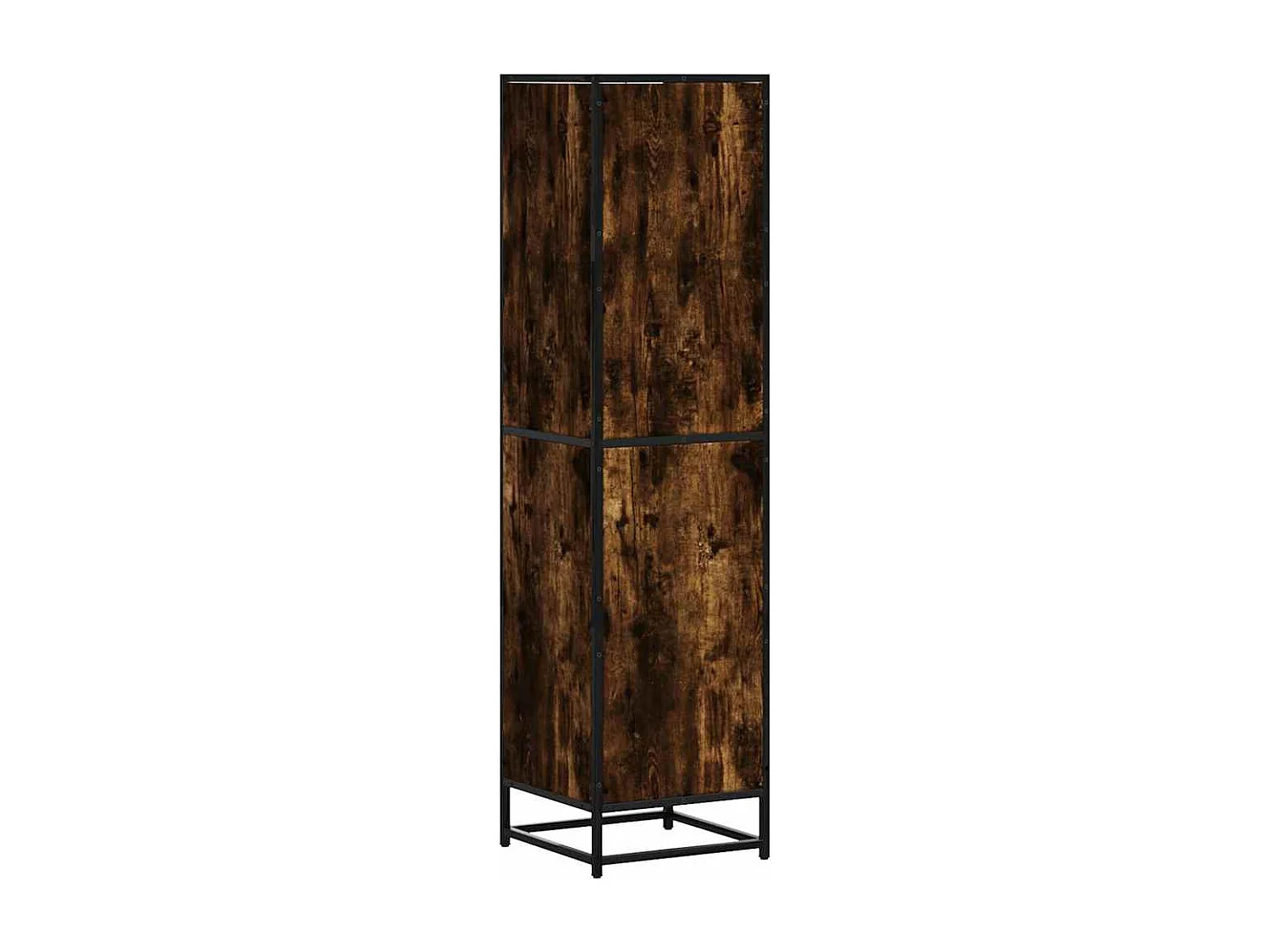 Buffet haut chêne fumé 35,5x35x139 cm bois d'ingénierie métal