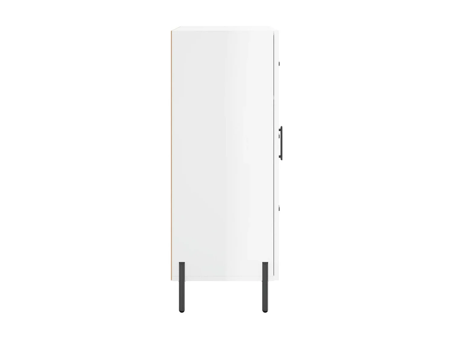 Buffet Blanc brillant 69,5x34x90 cm Bois d'ingénierie