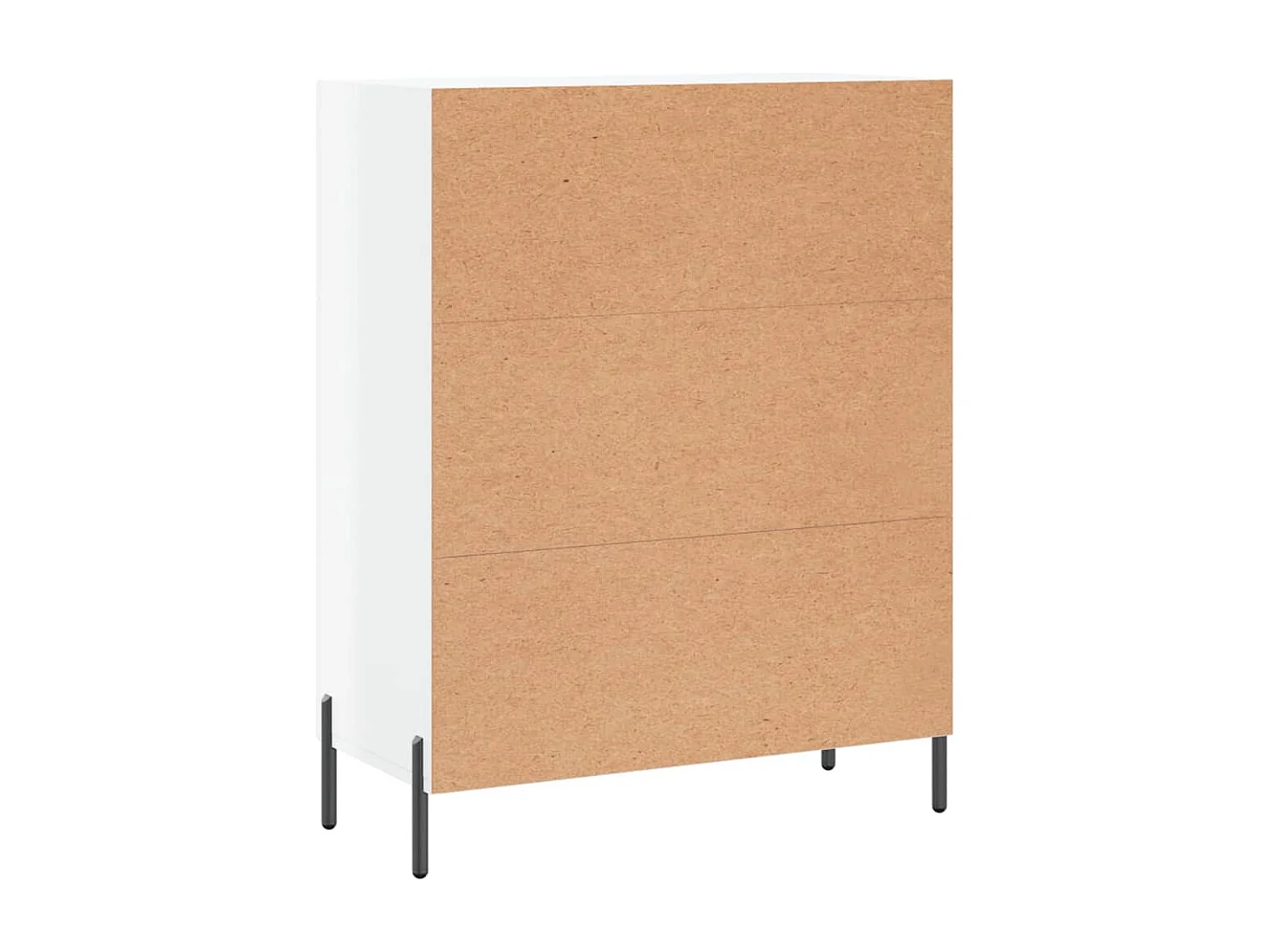 Buffet Blanc brillant 69,5x34x90 cm Bois d'ingénierie