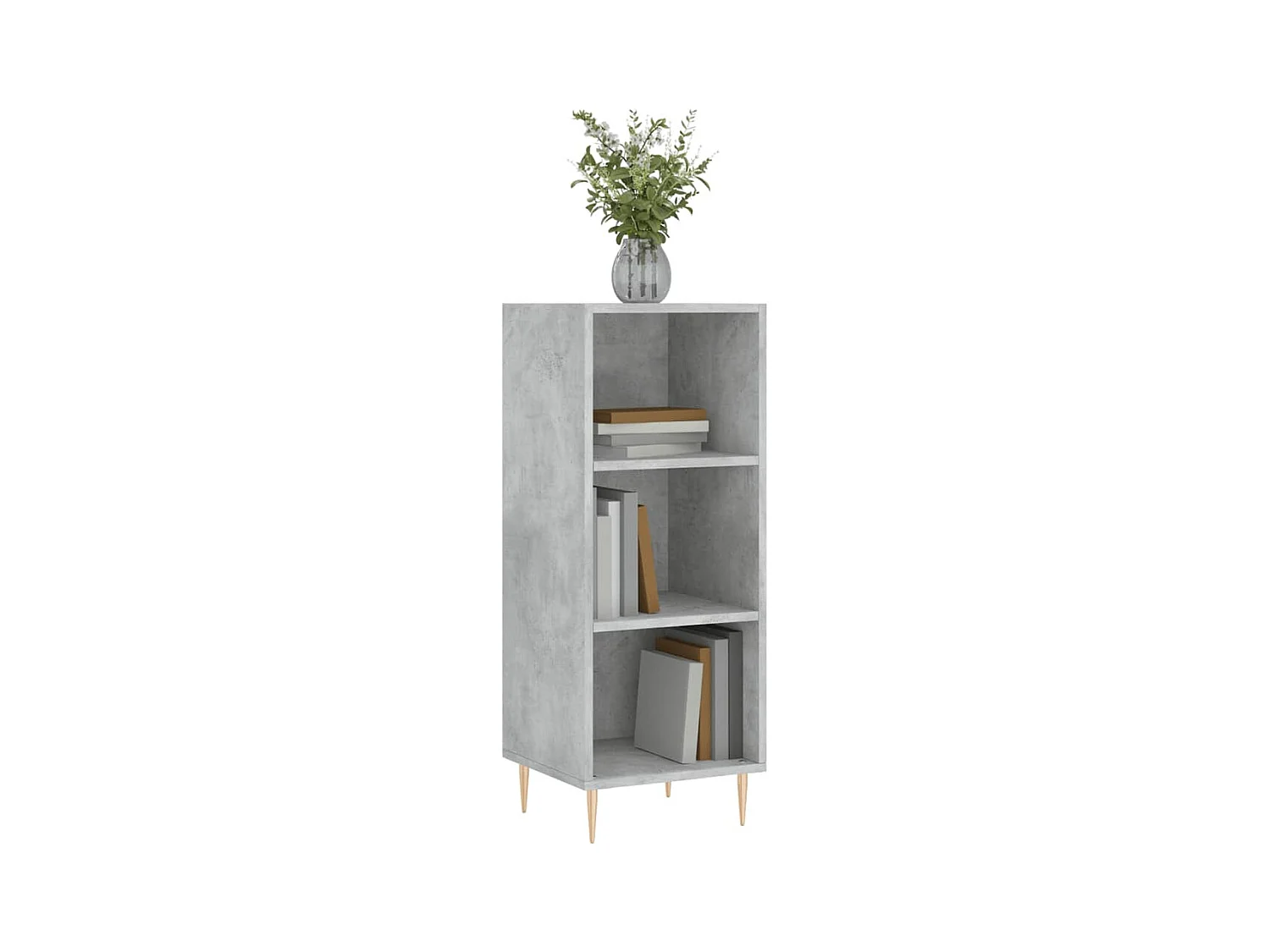 Credenza grigio cemento 34,5x32,5x90 cm in legno ingegnerizzato