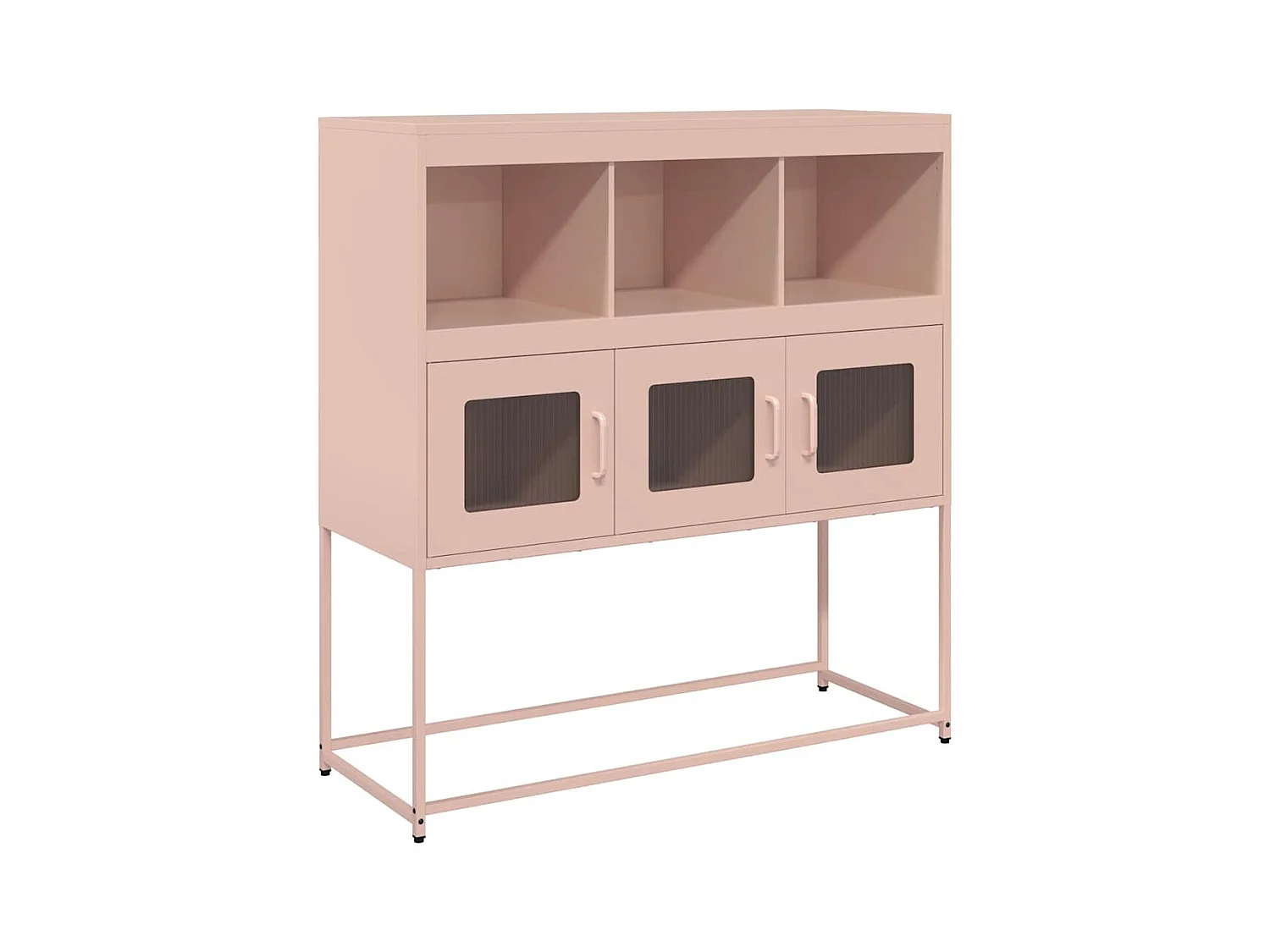 Buffet rose 100,5x39x107 cm acier laminé à froid