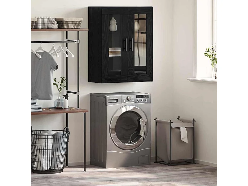 Meuble mural Chêne noir 69,5 x 34 x 90 cm Bois d'ingénierie