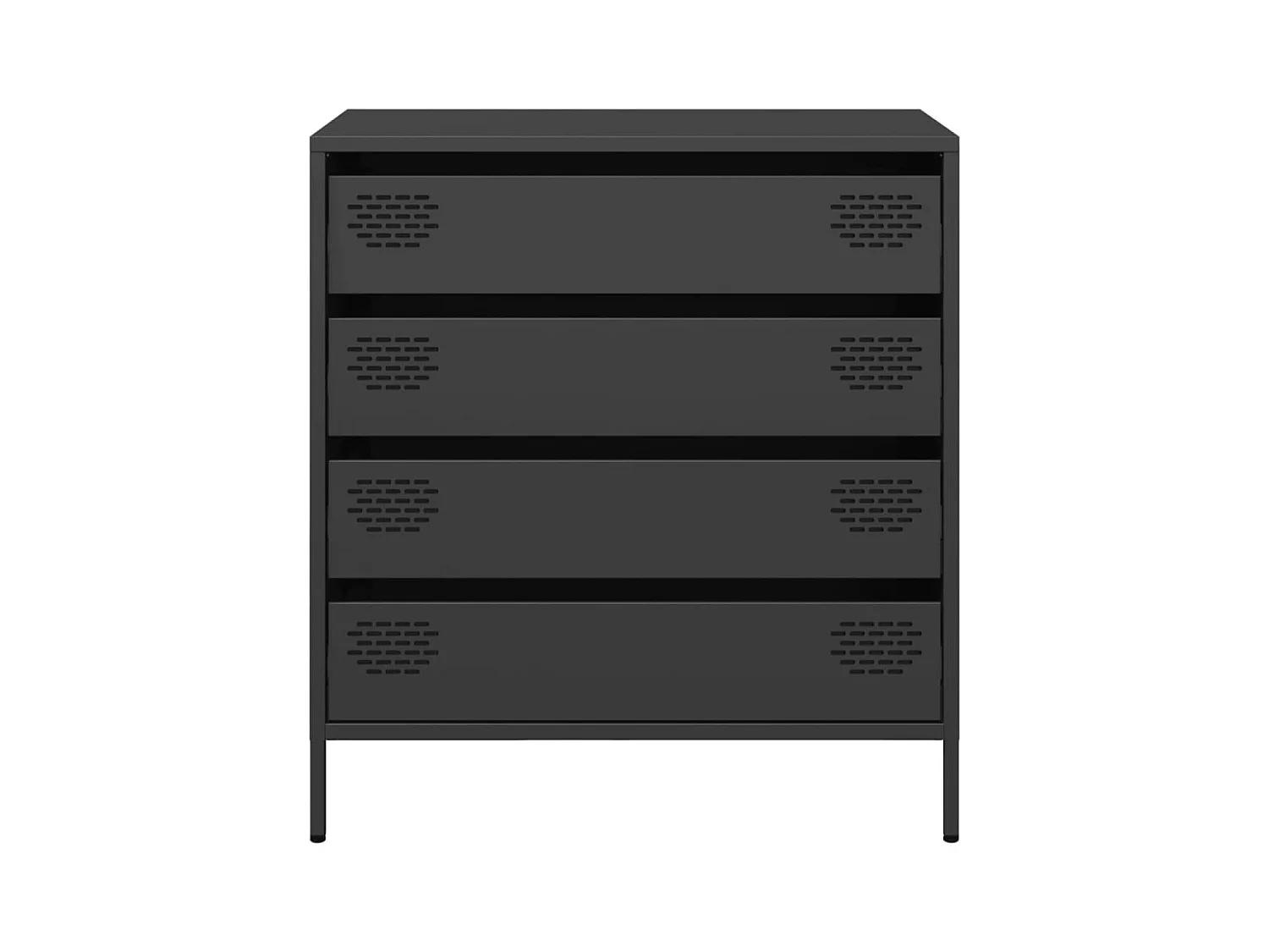 Buffet noir 68x39x73,5 cm acier laminé à froid