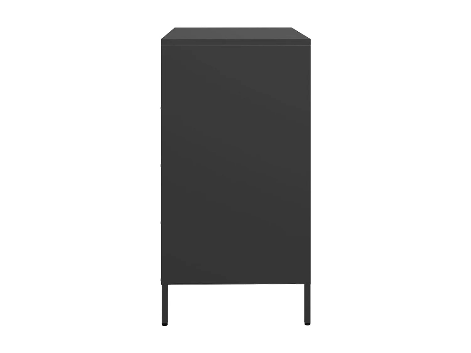 Buffet noir 68x39x73,5 cm acier laminé à froid