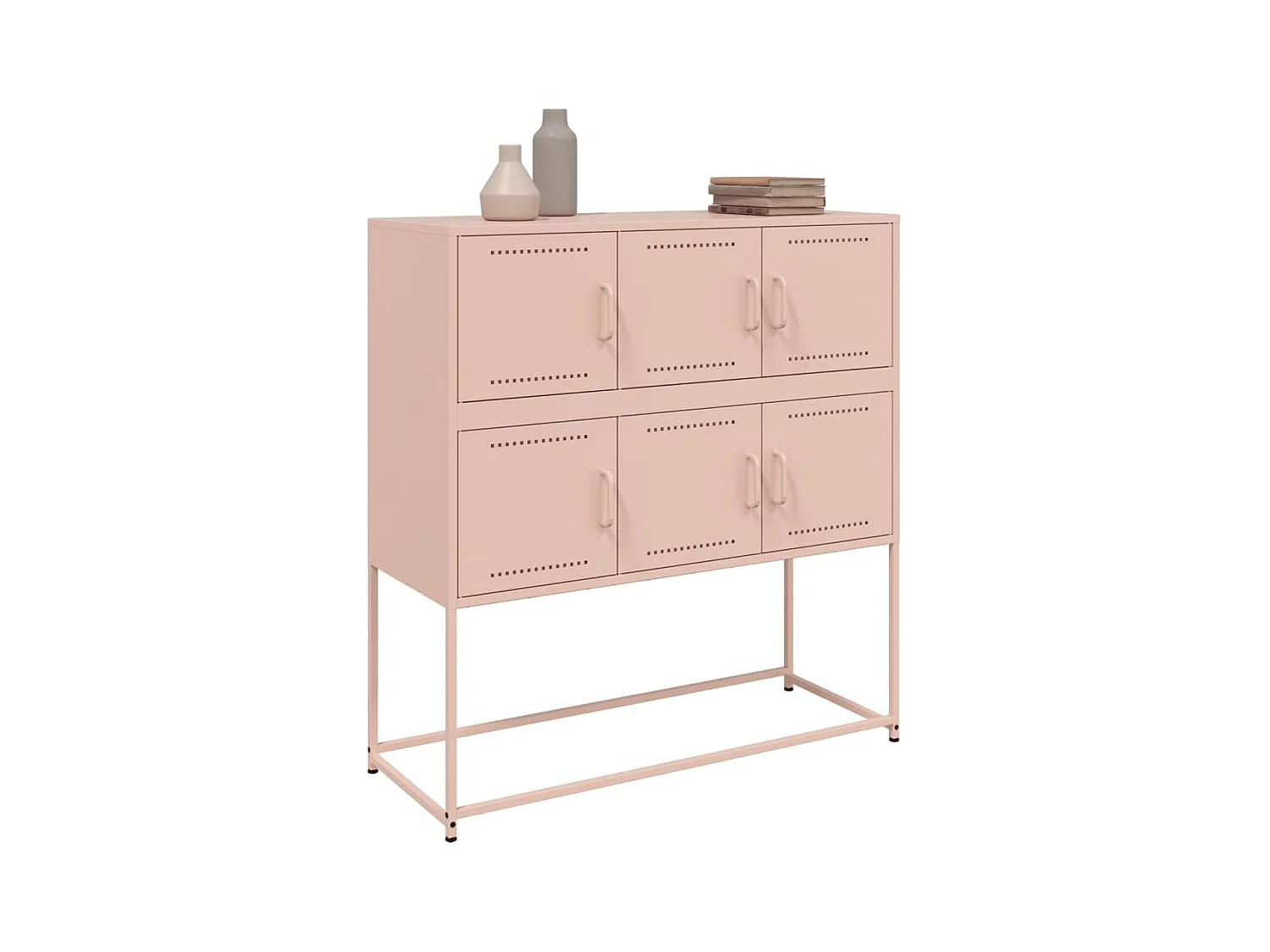 Buffet rose 100,5x39x107 cm acier