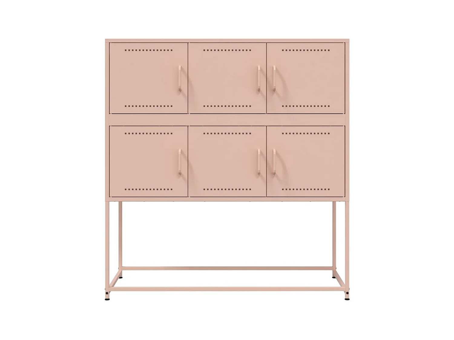 Buffet rose 100,5x39x107 cm acier
