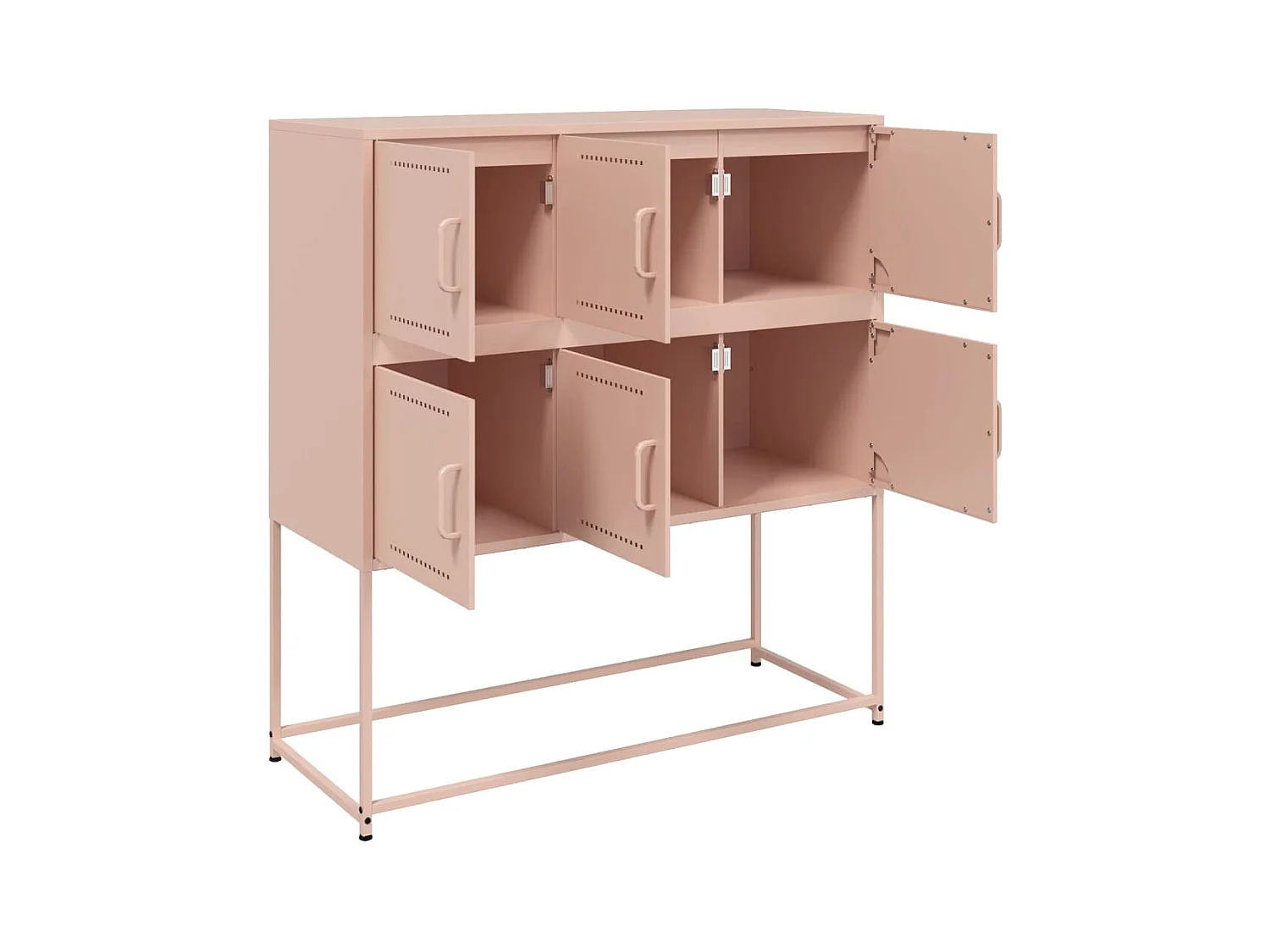 Buffet rose 100,5x39x107 cm acier
