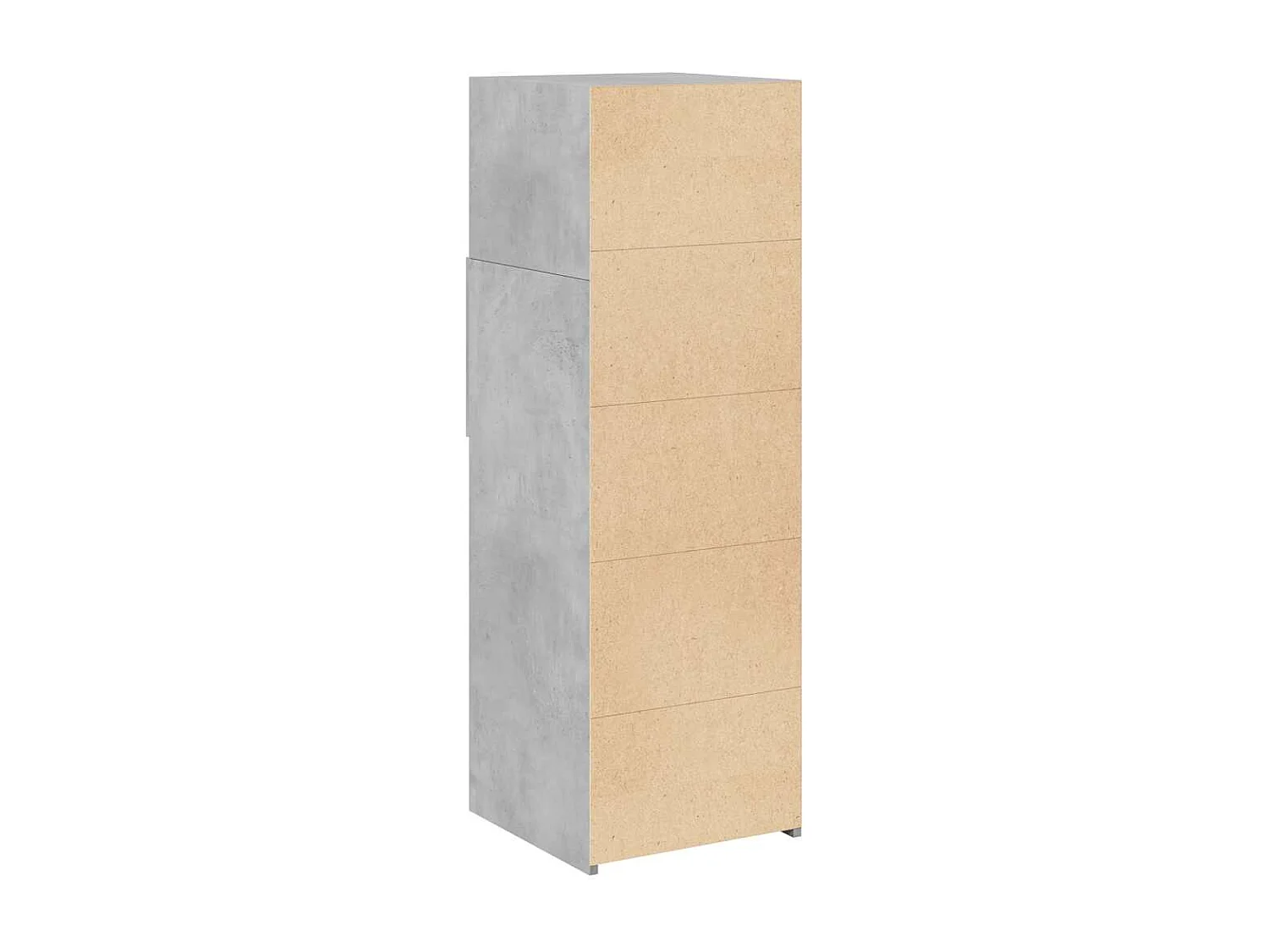 Buffet haut gris béton 40x42,5x124 cm bois d'ingénierie