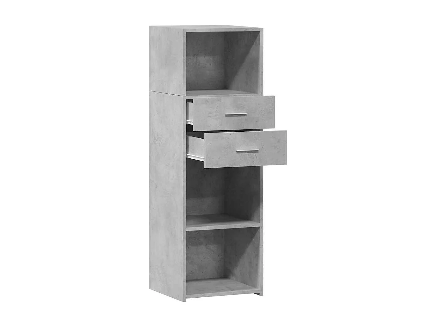 Buffet haut gris béton 40x42,5x124 cm bois d'ingénierie