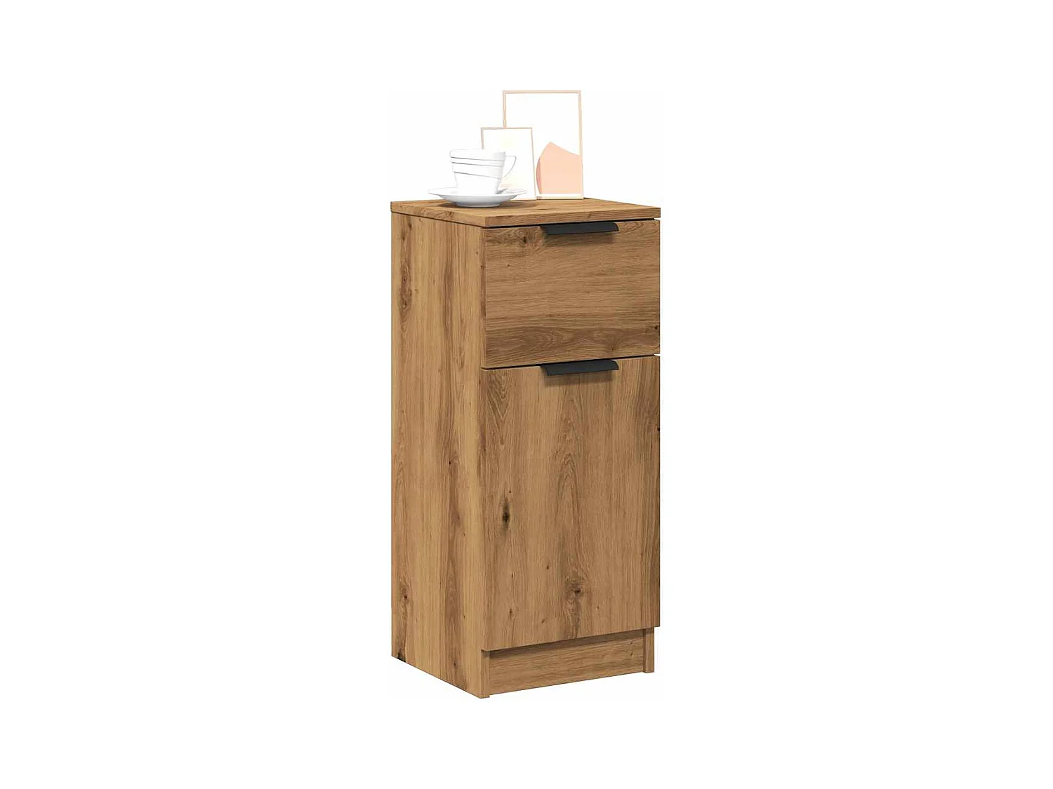 Sideboards 2 Stück handgefertigt Eiche 30x30x70 cm Holzwerkstoff