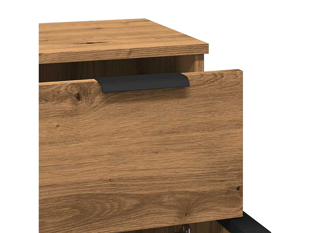 Buffets 2 pcs chêne artisanal 30x30x70 cm bois d'ingénierie