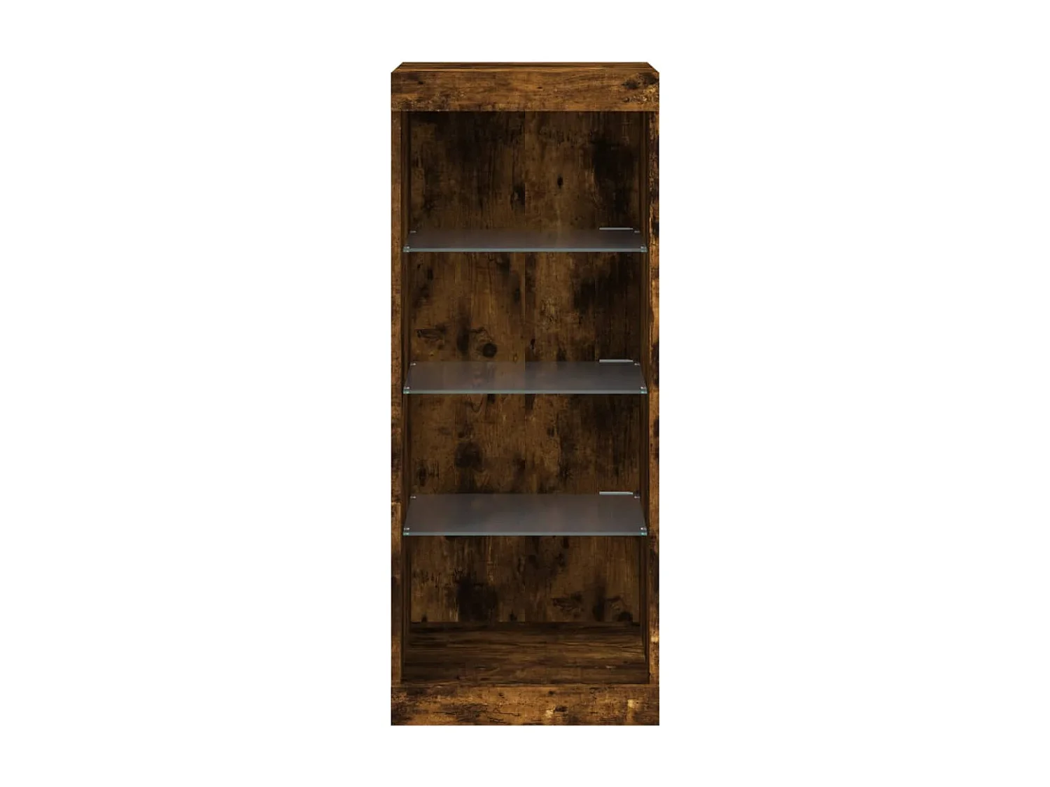 Buffet avec lumières LED chêne fumé 41x37x100 cm