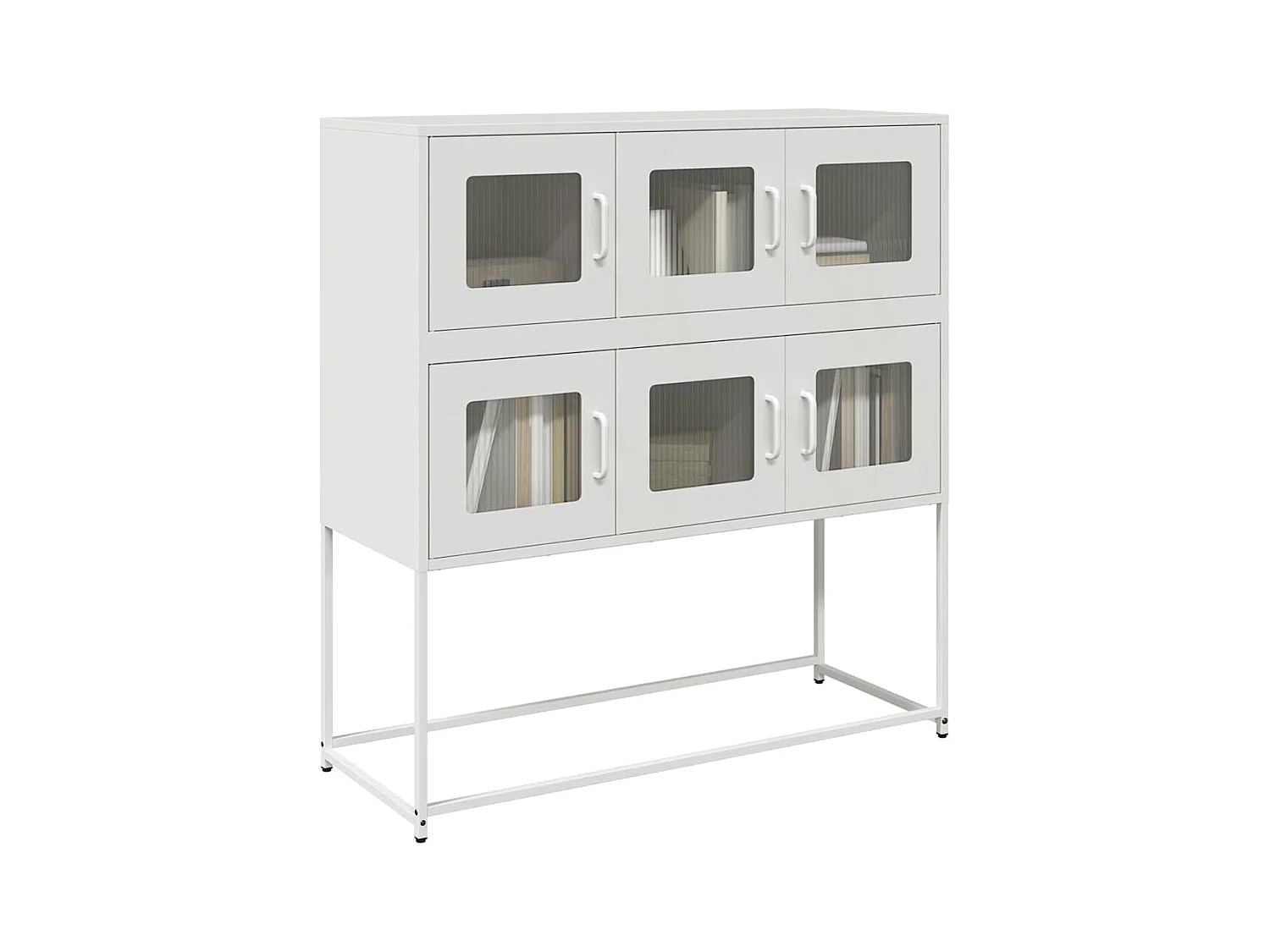 Buffet blanc 100,5x39x107 cm acier laminé à froid