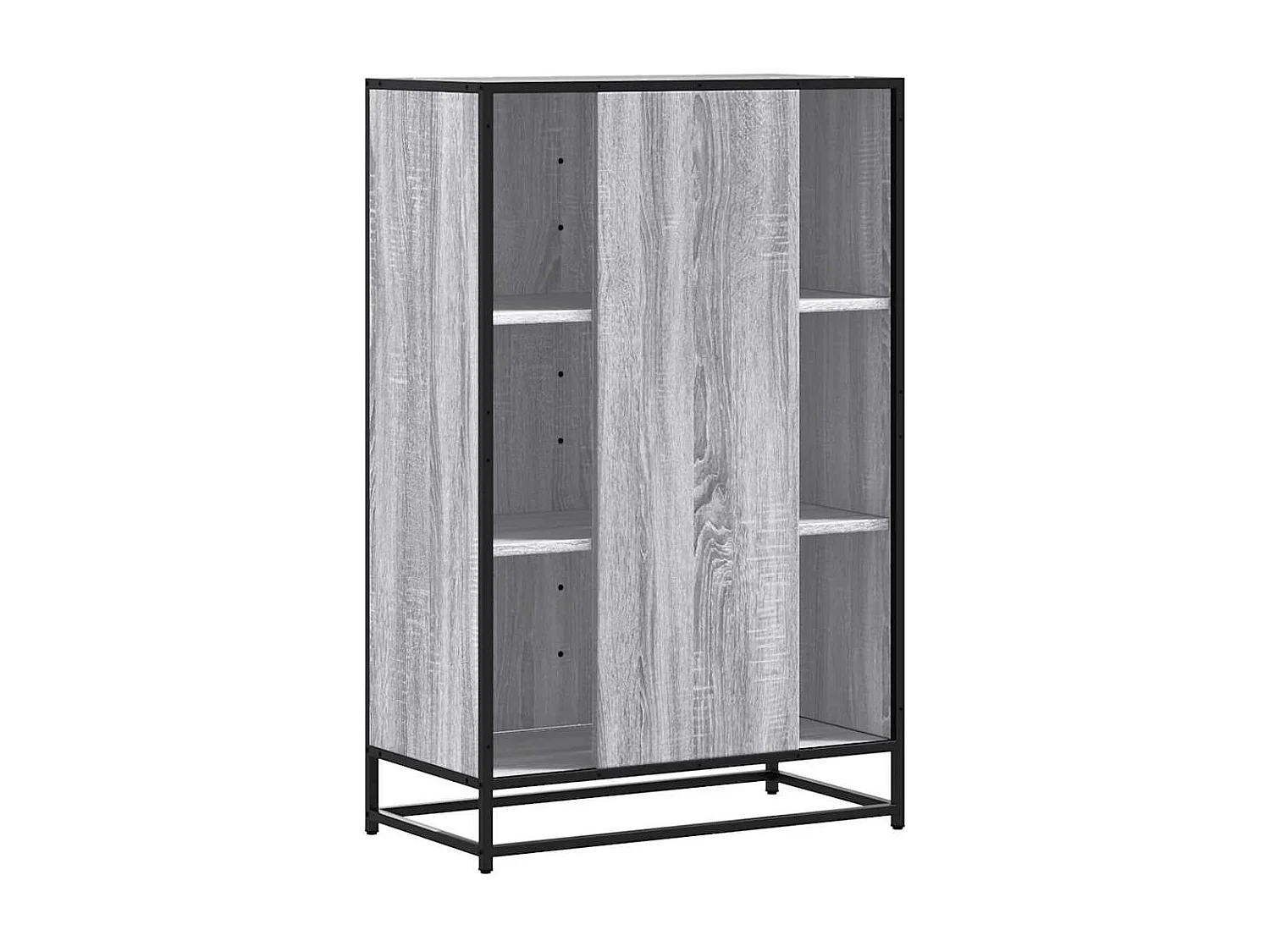 Buffet haut sonoma gris 68x35x106,5 cm bois ingénierie et métal