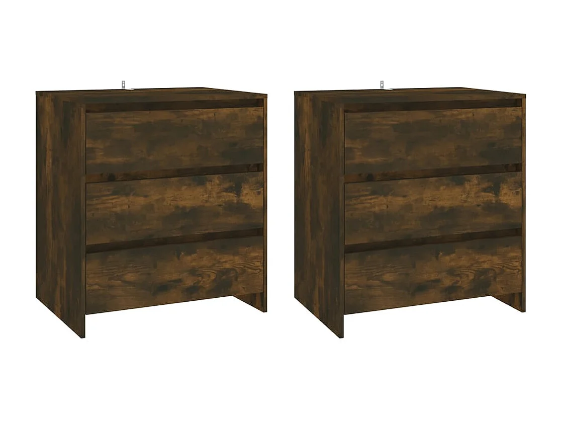 3-teilige Sideboards Räuchereiche Holzwerkstoff