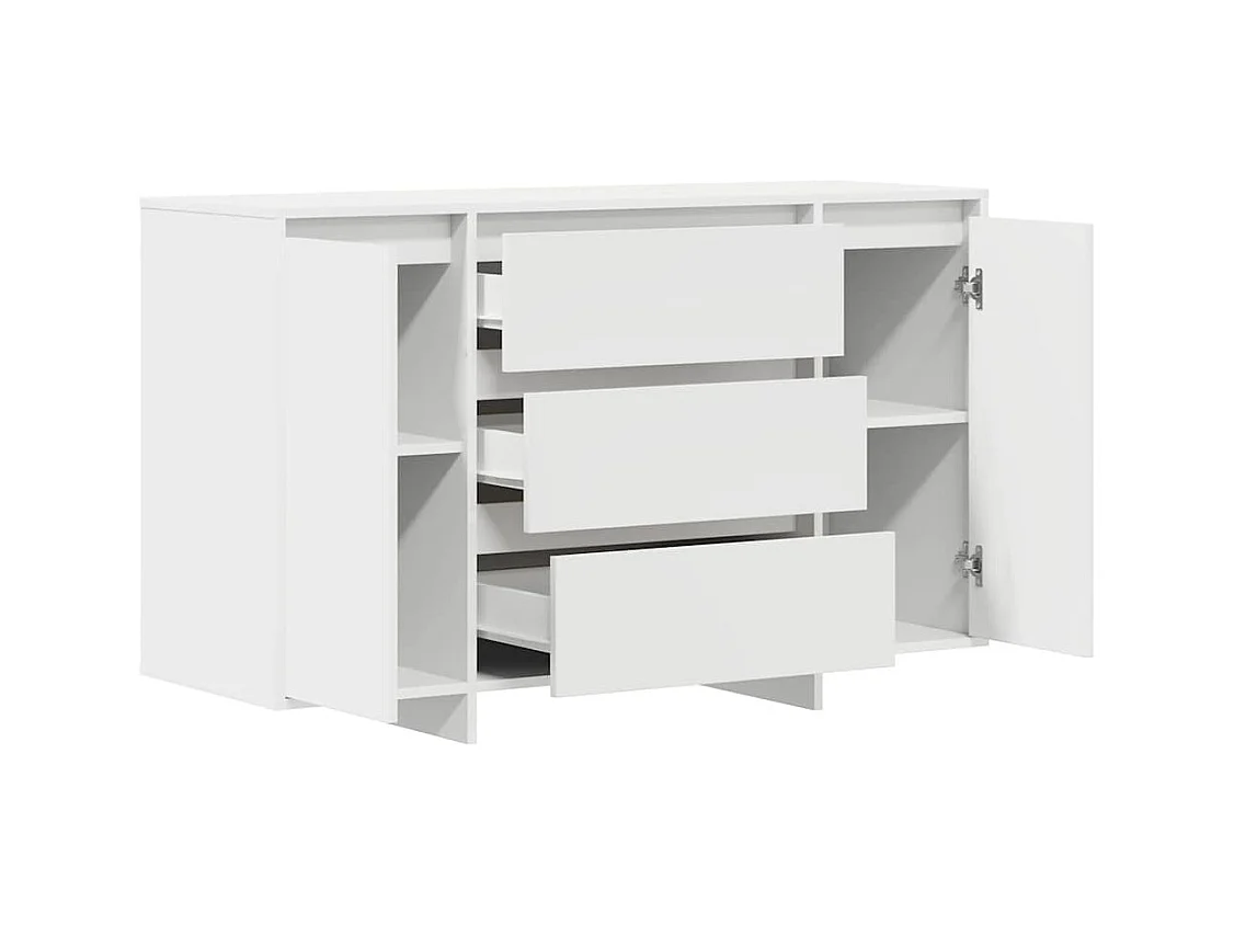 Buffet Blanc 120x41x75 cm en bois d'ingénierie